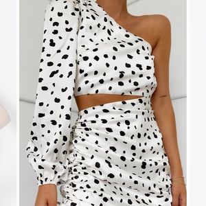 RUNAWAY - BRANDIE DRAPED DRESS - WHITE - XS